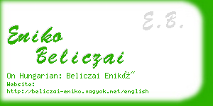 eniko beliczai business card